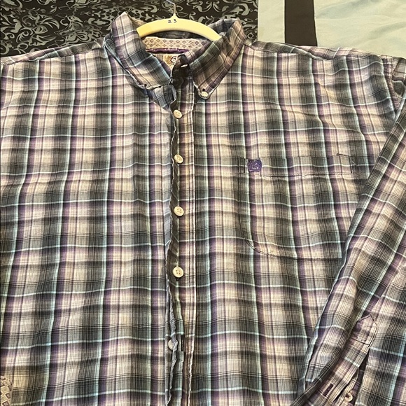 Cinch Purple & Gray Plaid Button-Down Shirt - Picture 5 of 10